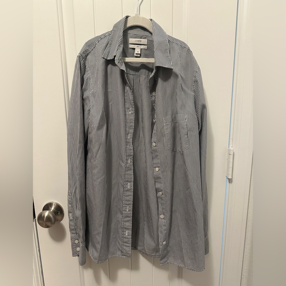 Jcrew Navy striped button up
